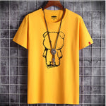 Mens Casual Bear Anime T Shirt
