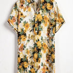 Slim shirt men contrast color printing shirt men