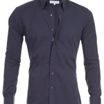 Long Sleeve Zipper Shirt With Button Design Fashion Lapel Tops For Mens Clothing
