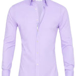 Long Sleeve Zipper Shirt With Button Design Fashion Lapel Tops For Mens Clothing