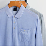 Dad Wears A Long-sleeved T-shirt With Thin Spring And Autumn Lapels